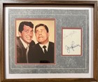 Dean Martin & Jerry Lewis Iconic Comedy Duo Mounted Hand Signed Card & COA
