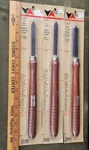 3 New VERMONT AMERICAN Wood Turning Tools Chisels HSS NOS Made In The USA!! - Picture 1 of 7
