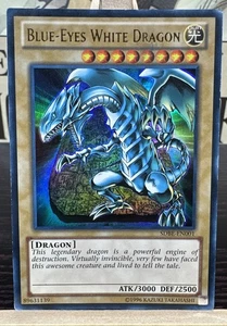 Blue-Eyes White Dragon 89631139 Yu-Gi-Oh TCG 1996 SDBE-EN001 MP - Picture 1 of 3
