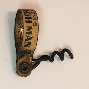 Rawleigh Man Finger Pull Corkscrew Folding Vtg Antique Advertising Compliments - Picture 1 of 14
