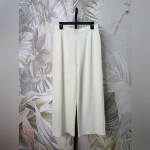 St. John Collection cremefarbene Strickhose weites Bein Größe 10/12 - Bild 1 von 3