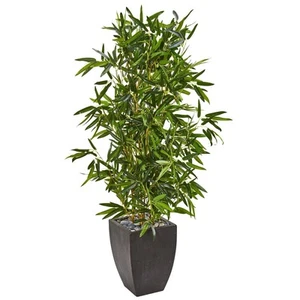 5' Bamboo Artificial Tree in Black Planter (Real Touch) UV - Picture 1 of 2
