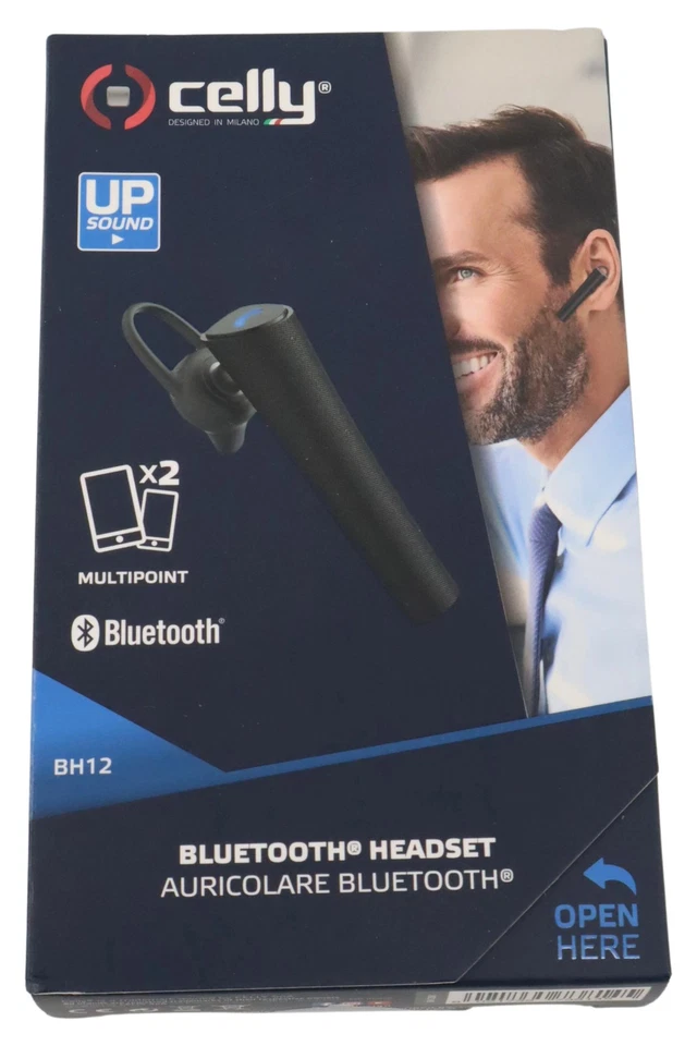 Celly-Bluetooth Headset BH12 Nero - Immagine 1 di 2