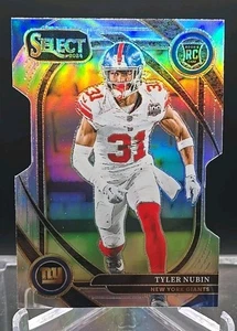 2024 Select Football Club Level Tyler Nubin Silver Die Cut Prizm RC #299- Giants - Picture 1 of 2