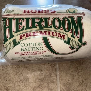 Hobbs Heirloom Premium Cotton Batting King 120" x 120" - Picture 1 of 3