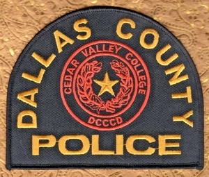 Patch spalla polizia Dallas County Texas Cedar Valley College DCCCD - Foto 1 di 2