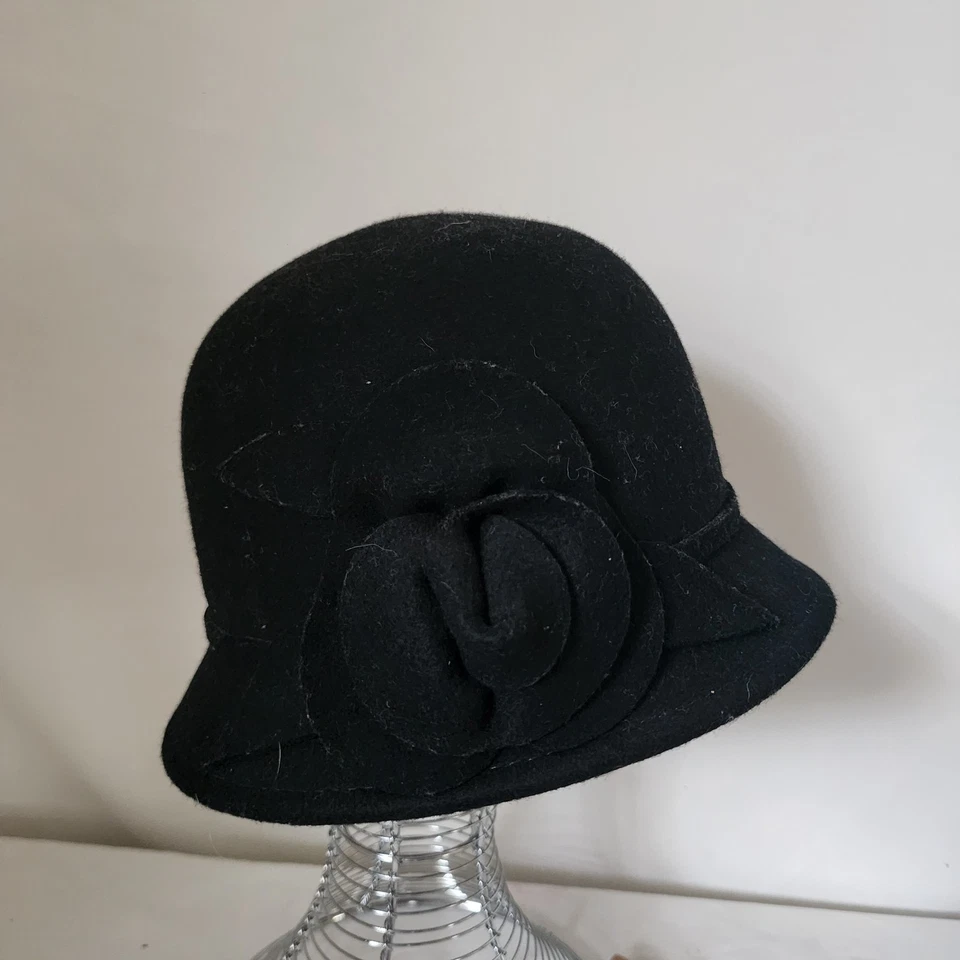 Nine West Black 100% Wool Hat One Size - Image 1 of 4