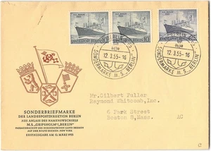 Germany Mi#126-127 FDC, Berlin, 1955 - Picture 1 of 1