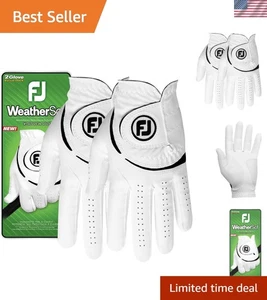 Weathersof Men's Golf Gloves - Classic Fit, Breathable, Superior Control - Large - Picture 1 of 6