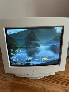 Dell M770 17" CRT VGA Computer Monitor 1280 x 1024 @ 85Hz - Retro Gaming #2 - Picture 1 of 6