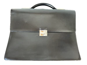 St. Dupont Aktentasche Schwarz Messenger Laptoptasche Leder Business Klassisch - Bild 1 von 10