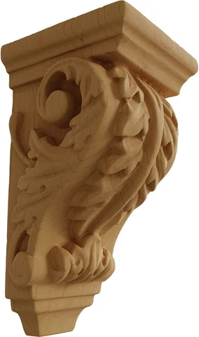 Small Acanthus Wood Corbels 2 1/4, Extra Durable & Decorative Cover
