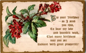 Birthday wishes postcard. - Picture 1 of 2