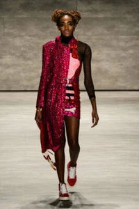 Bondage Kleid Pailletten Kristall Strass Perlen ONE OFF RUNWAY Rave Konzert Party - Bild 1 von 12