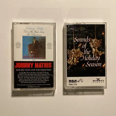 Christmas Music 2 Cassette Tape Lot - Johnny Mathis, Dolly Parton, Alabama Etc. - Image 1 of 2