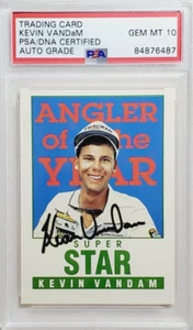 1992 Pro League Bass 91 Kevin VanDam Signed Rookie Card Autograph RC PSA 10 Auto - Picture 1 of 2