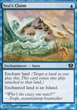 1x Sea's Claim - Foil NM-Mint, English 9th Edition MTG Magic