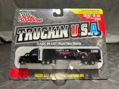 1/144 RACING CHAMPIONS SEMI TRUCK TRAILER FORD F-150 AD ON SIDE TRUCKING USA 2 - Image 1 of 2