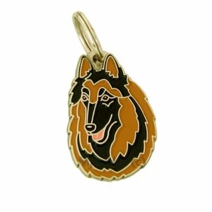 Dog name ID Tag, Groenendael-Tervuren, Personalized, Engraved, Handmade - Picture 1 of 6