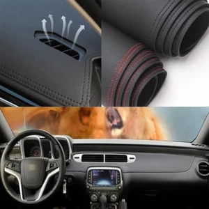 Leather Dash Mat Dashboard Cover Dashmat Interior Pad For Camaro 2010-2015 - Picture 1 of 8