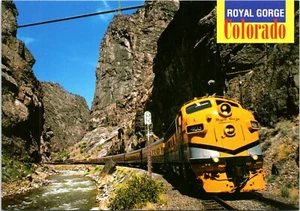 Postal Royal Gorge Railroad Colorado bajo el puente colgante más alto del mundo - Imagen 1 de 7