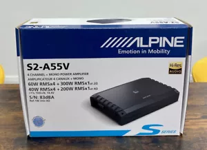 ALPINE CAR AMP AMPLIFER 5/4/3 CHANNEL, CLASS D, CROSSOVERS S2-A55F OPENBOX - Picture 1 of 4
