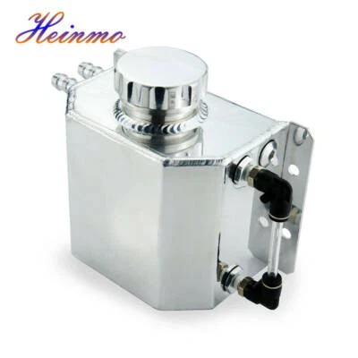 Universal 1000ml Aluminium Motoröl Catch Can Tank Reservoir Breather Tank Silber - Image 1 of 4
