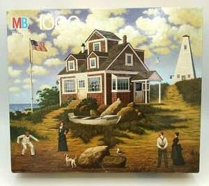 Charles Wysocki 1000pc Puzzle by MB A Delightful Day on Sparkhawk Island Vintage - Picture 1 of 4