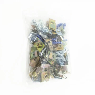 100PC Car Fastener Fixed Screw U Type Gasket  Kit Moulding For Door Panel Fender - Image 1 of 4