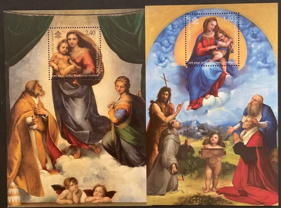 Vaticano 2012 Madonna di Foligno serie completa mnh in foglietto Foto 1 de 1