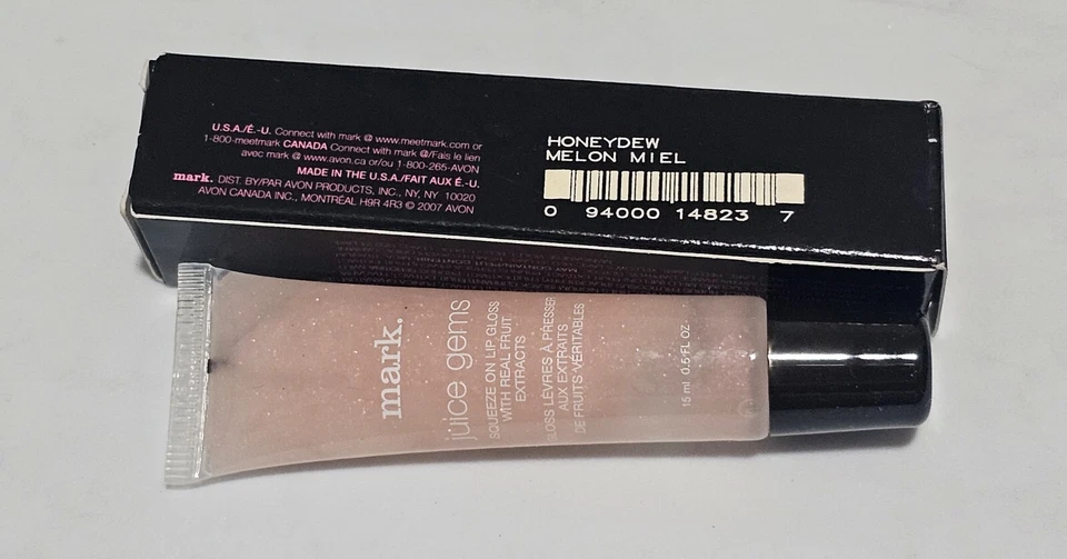 Avon Mark. Juice Gems High Shine Lip Gloss Juicy Honeydew Natural Nude