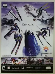 SALT LAKE 2002 Olympische Winterspiele ~ Vintage Videospiel PRINT AD Game Boy Advance - Bild 1 von 1