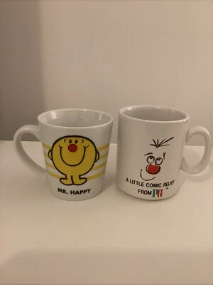 2 x Comic Relief Mugs PG Tips & Mr Happy Collectable Vintage Coffee Tea Mug Cup - Image 1 of 4