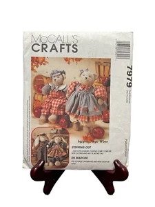 McCalls Crafts 18 in Tall Bears and Bunnies and clothes sewing pattern 7979  - Picture 1 of 4