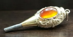 Antique 19th Century Gold Plate & Carnelian Pocket Watch Winding Key Fob - Picture 1 of 9