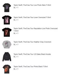 Taylor Swift merchandise shirt sweatshirt hoodie official Eras Tour bundle XL - Picture 1 of 1