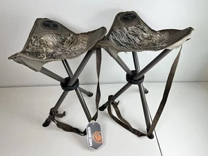 2 Game Winner Mossy Oak Camo Green 3-Legged Folding Stool READ - Picture 1 of 11