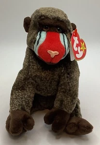 TY Beanie Baby 1999 Cheeks Plush/Stuffed Animal Baboon Made China W/Tags Retired - Picture 1 of 15