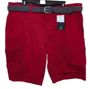 Pantalón Corto Westbury Premium Hombre Carga Rojo Con Cinturón Ajuste Regular Talla 40 - Imagen 1 de 12