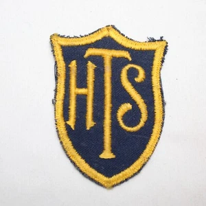 Vintage 3" HTS THS Schriftzug bestickt Aufnäher Patch - Bild 1 von 3