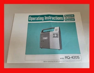 Panasonic Registratore a nastro manuale proprietario RQ-420S libretto di istruzioni - Foto 1 di 2