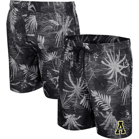 Men's Colosseum Black Appalachian State Mountaineers What Else is New Swim Cover
