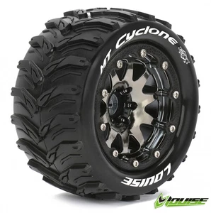 Louise LT3310SBCH MT-CYCLONE Monster Truck MFT Black-Chrome 1/2" Offset Bead-Loc - Bild 1 von 3