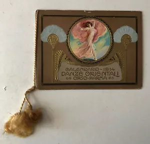 KALENDER FRISEUR 1914 ORIENTALISCHE TÄNZE OPSO PARMA COVER RELIEF FREIHEIT - Bild 1 von 1