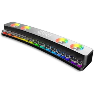 Haut-parleurs d'ordinateur de bureau FM RGB PC haut-parleur de jeu barre de son avec Bluetooth - Photo 1 sur 8