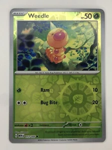 Pokemon TCG Weedle 013/165 Reverse Holo Scarlet & Violet 151 English Near Mint - Picture 1 of 3