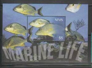 FISH61 - FISH CORAL MARINE LIFE NEVIS 2003 MARINE LIFE FISH SS MNH - Picture 1 of 1