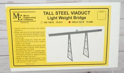 Micro Engineering 75-540, Tall Steel Viaduct Light Weight Bridge 150' HOn3 Scale - Image 1 of 3