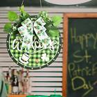 St Patricks Day Green Wreath Ornament Rustic Spring Decor For Shop Porch