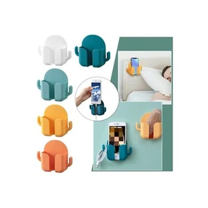 2 Pieces Wall Mount Phone Holder Self-Adhesive Wall beside Organizer Storage Box - Picture 1 of 15